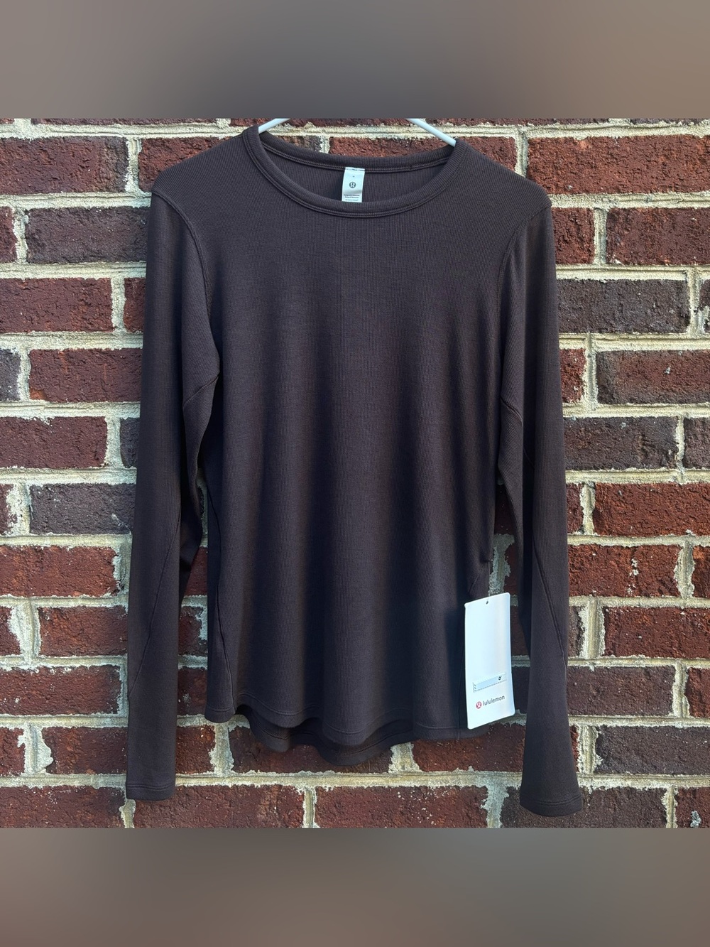 NWT Lululemon Hold Tight Long Sleeve Shirt In Espresso Size 8
